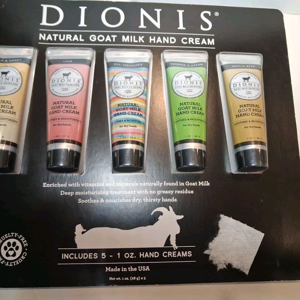 DIONIS Natural Goat Milk Hand Cream Moisturizer Lotion 5 Pack